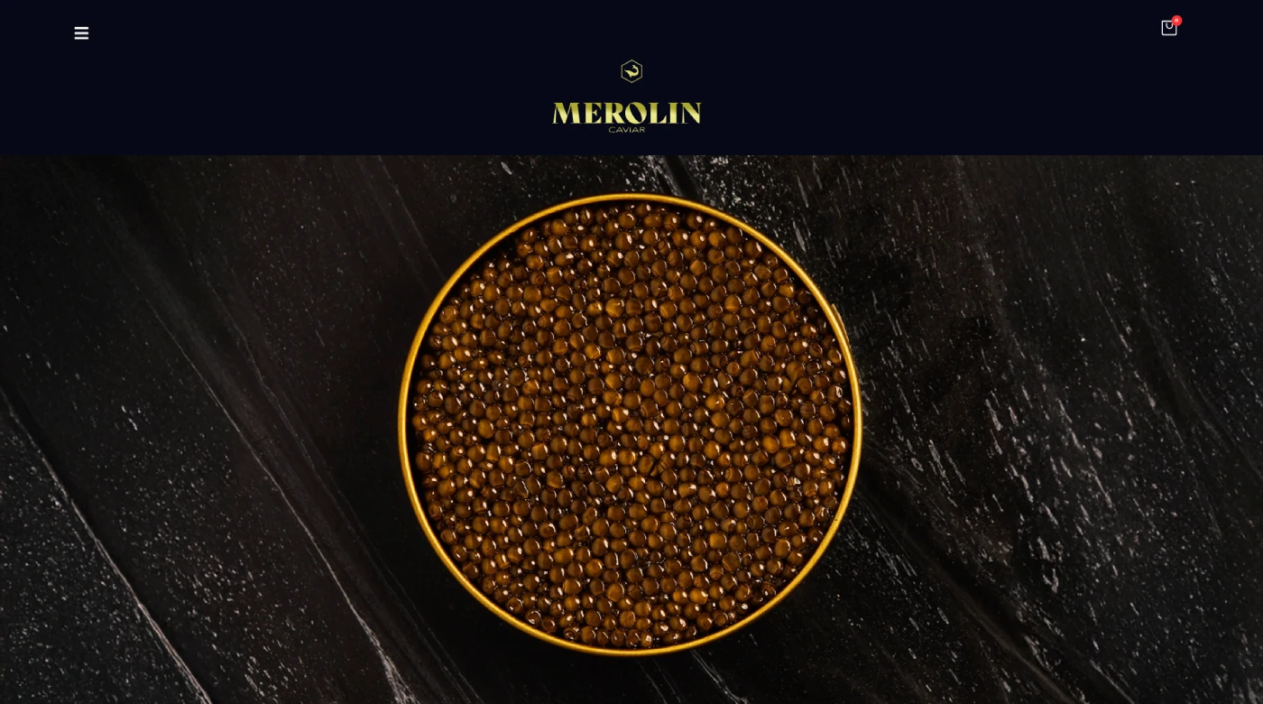 Merolin Caviar — Luxury E-Commerce Website Design & Development